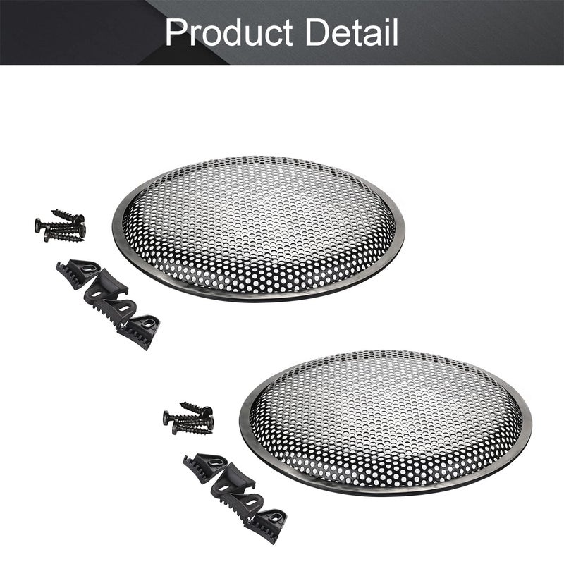 Fielect فيلكت 2 قطع غطاء شبك مكبر الصوت 10 بوصة غطاء سوب ووفر غطاء مكبر الصوت غطاء شبك الوافل واقي غطاء شبك ملحقات الصوت أسود - Image 4